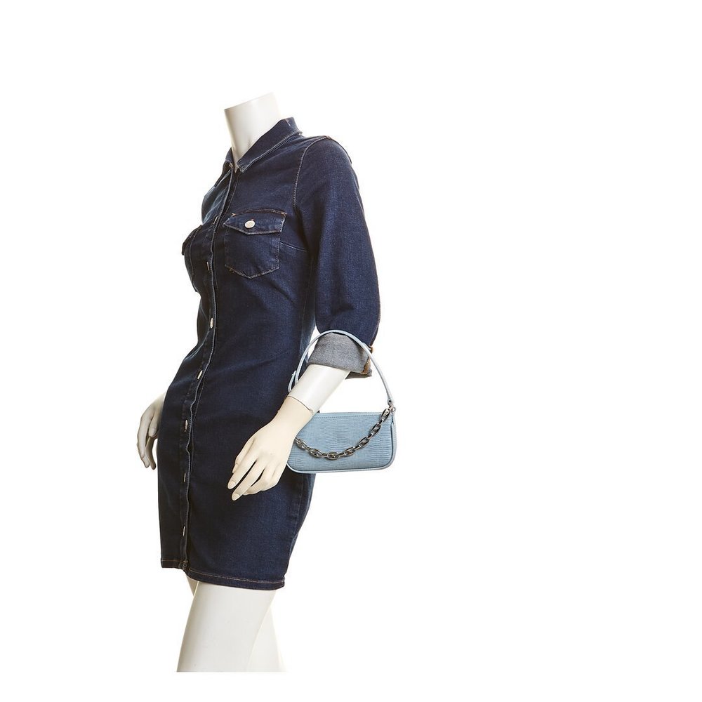 By FAR Rachel Mini Lizard-Embossed Leather Shoulder Bag - Picture 3 of 4